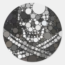 スカル白黒海賊 ラウンドシール