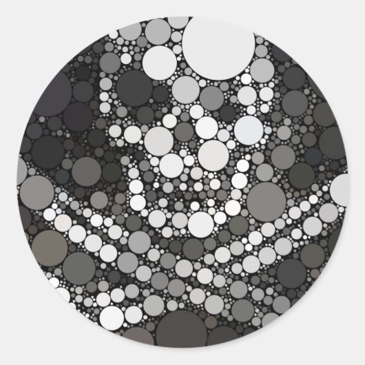 スカル白黒海賊 ラウンドシール (正面)