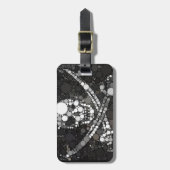 スカル白黒海賊 ラゲッジタグ (正面縦)