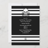 スカル白黒骨エレガントパーティー 招待状 (正面)