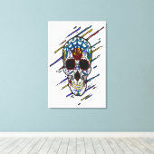 スカル糖スカル キャンバスプリント (インサイチュ (ウッドフロア))