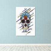 スカル糖スカル キャンバスプリント (インサイチュ (ウッドフロア))