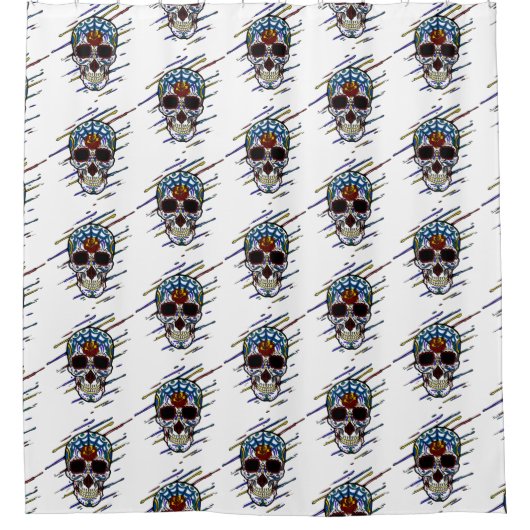 スカル糖スカル シャワーカーテン (正面)