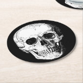 スカル紙コースター ラウンドペーパーコースター (アングル)