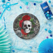 スカル紙プレート ペーパープレート (パーティー)