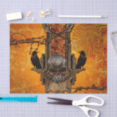 スカル素晴らしとカラス 薄葉紙 (クラフト)