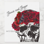 スカル結婚ワインラベル ワインラベル (シングルラベル)