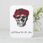 スカル結婚式招待状- Till Death Do Us Part 招待状 (スタンド正面)