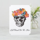 スカル結婚式招待状- Till Death Do Us Part 招待状 (スタンド正面)