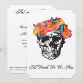 スカル結婚式招待状- Till Death Do Us Part 招待状 (正面/裏面)