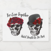 スカル結婚- Until U.S. Do Part Beer Bottle フードラベル (シングルラベル)