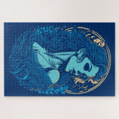 スカル美しいゴシックポートレート ジグソーパズル (横)