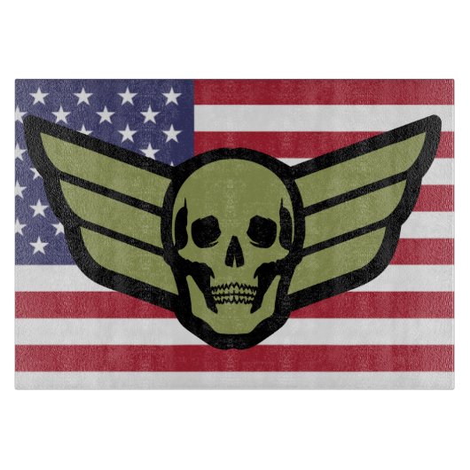 スカル翼 カッティングボード (正面)