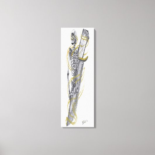 スカル翼 キャンバスプリント (正面)