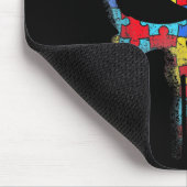 スカル自閉症意識ティーママパパキッズ自閉症 マウスパッド (コーナー)