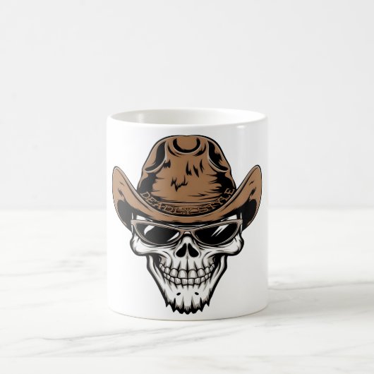 スカル致死性スタイル コーヒーマグカップ (中央)