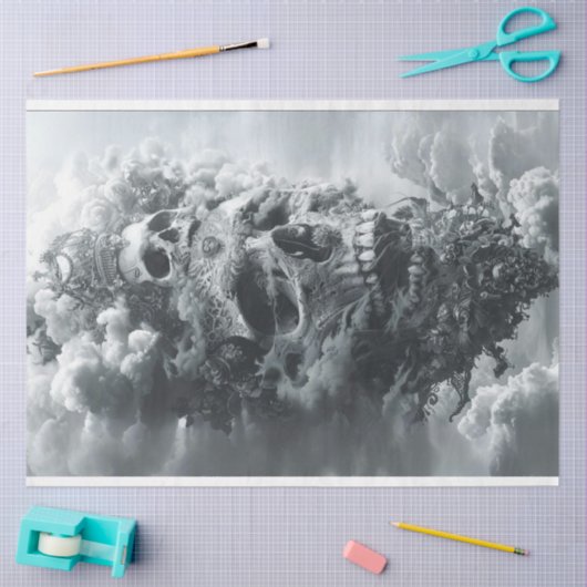 スカル船海賊世界の切り離 薄葉紙 (クラフト)