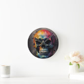 スカル色頭 ラウンド壁時計 (ホーム)