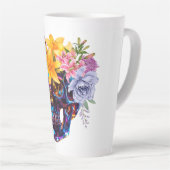 スカル花びら カフェラテマグ (右アングル)