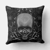 スカル花柄 クッション (裏面)