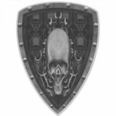 スカル花柄 シール (正面)