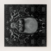 スカル花柄 ジグソーパズル (横)