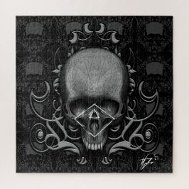 スカル花柄 ジグソーパズル