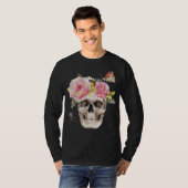 スカル花蝶スパイダーハロウィンギフト Tシャツ (正面フル)