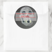 スカル蔵書票 ラウンドシール (バッグ)