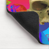 スカル蝶のカラーマウスマット マウスパッド (コーナー)