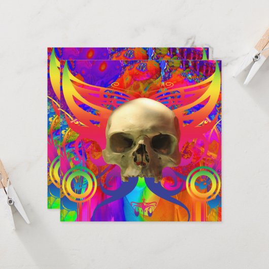 スカル蝶の色 カード (正面/裏面インサイチュ)