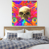 スカル蝶の色 キャンバスプリント (インサイチュ (寝室))