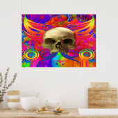 スカル蝶の色 ポスター (キッチン)