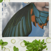 スカル蝶 キッチンタオル (折り畳み)