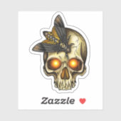 スカル蝶 シール (シート)