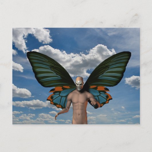 スカル蝶 ポストカード (正面)
