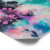 スカル角の海のヘビWitchy AIアートマットバリュー ポスター (角)