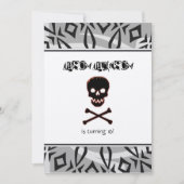 スカル誕生日パーティーの招待 招待状 (正面)