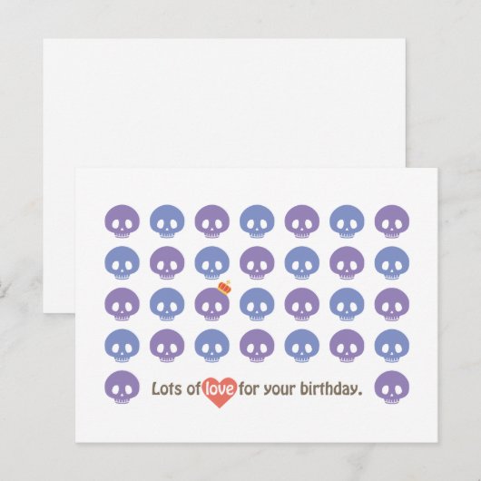 スカル誕生日 ポストカード (正面/裏面)