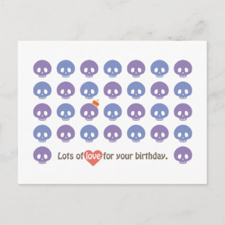 スカル誕生日 ポストカード