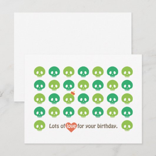 スカル誕生日 ポストカード (正面/裏面)