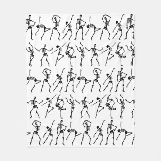 スカル踊り フリースブランケット (正面)