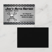 スカル車自動整備士補修モーターサービス 名刺 (正面/裏面)