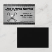 スカル車自動整備士補修モーターサービス 名刺 (正面/裏面)