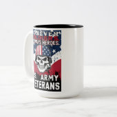 スカル軍退役軍人 ツートーンマグカップ (正面左)