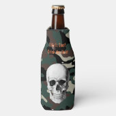 スカル迷彩柄 ボトルクーラー (ボトル正面)