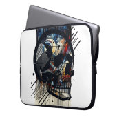 スカル違うスタイル37 ラップトップスリーブ (正面左)