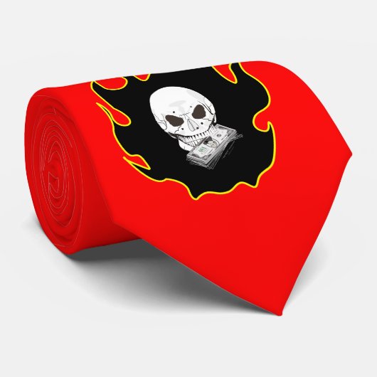 スカル金 ネクタイ (ロール)