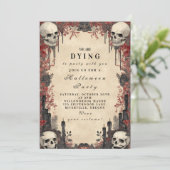 スカル間バラ幽霊のよく出るお祝い 招待状 (スタンド正面)