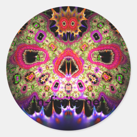 スカル面 ラウンドシール (正面)